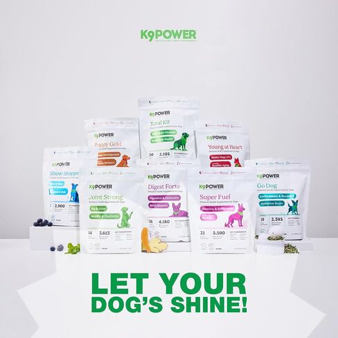 K9 Power Young at Heart Senior Dog Multivitamin 1 رطل - مكمل متقدم لكبار السن - يدعم الدماغ والقلب والرؤية وصحة المفاصل والتنقل in Saudi Arabia