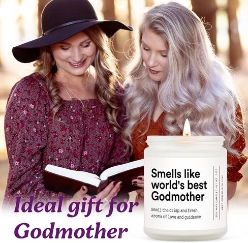 هدية اقتراح العرابة ، هدايا العرابة من Godchild ، هل ستكون عرابتي ، عيد ميلاد عيد ميلاد الله هدايا الأم- شمعة العرابة الخزامى المصنوعة يدويًا (7oz) in Saudi Arabia