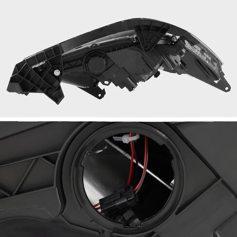Akkon-Fits 2016-2017 Honda Accord Ex-L Se Sport [نوع الهالوجين] المصابيح الأمامية السوداء زوج مع مصباح أنبوب DRL LED in Saudi Arabia