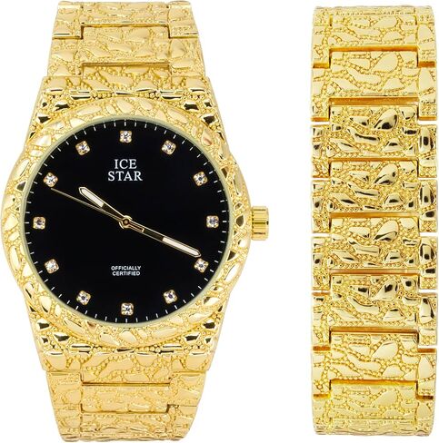Techno Pave Men's 45mm Design Design Watch & Set Set ، Diamond Ascent Dial in Kuwait