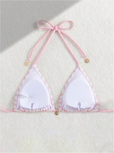 Wdirara Women Women's Halter Triangle Bikini Top Top Top Top Backless String Tops in Saudi Arabia