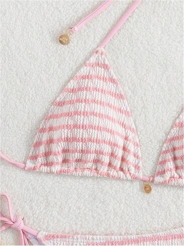 Wdirara Women Women's Halter Triangle Bikini Top Top Top Top Backless String Tops in Saudi Arabia