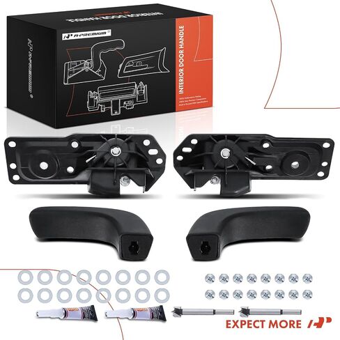 A-Premium Interior Door Handle Kit Compatible with Chevy, GMC & Cadillac - 2007-2014 Silverado, Sierra, Tahoe, Suburban, Avalanche, Yukon, Escalade - Replace# 20833606, 20833602 in Saudi Arabia