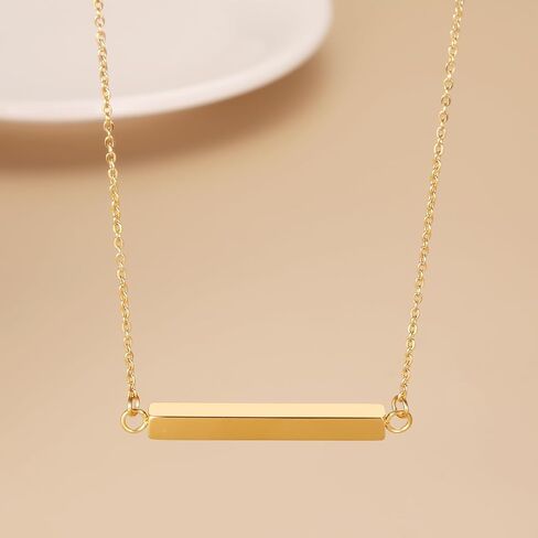 Horizontal Bar Urn Necklace For Ashes For Women Girls Stainless Steel Cremation Pendant Can Put Name/Date/Words Memorial Jewelry Keepsake Gifts in Kuwait