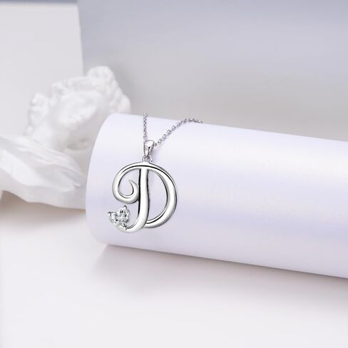 26 Initial Necklaces for Women,Heart Moissanite Letter A-Z Necklace 925 Sterling Silver Moissanite Diamond Pendant Anniversary Birthday Christmas Jewelry Gifts for Mom Her Wife in Kuwait