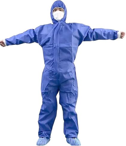 Hazmat Suits Hooded Coveralls Disposable Chemical-Resistant, Elastic, Unisex-Adult Industrial in Kuwait