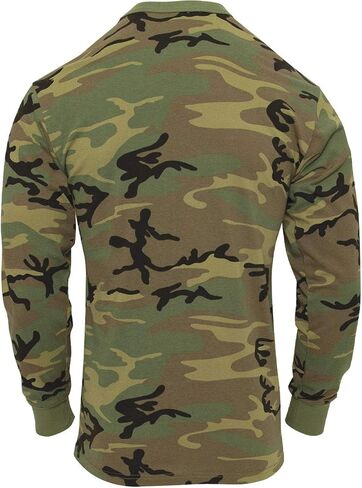 Rothco Long Sleeve Vintage T-Shirt - Woodland Camo, XL in Saudi Arabia