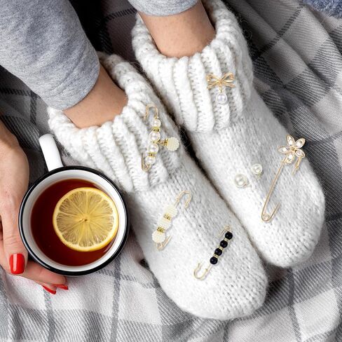 13 PCS Pearl Clothing Pin ، Boux Pearl Brouches for Women's Clothing ، Frooch Brooch for Shaw Jeist Sweater in Kuwait