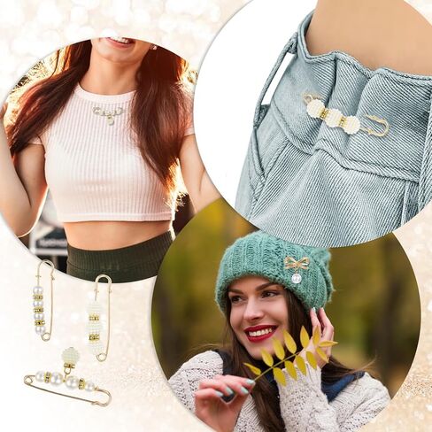 13 PCS Pearl Clothing Pin ، Boux Pearl Brouches for Women's Clothing ، Frooch Brooch for Shaw Jeist Sweater in Kuwait