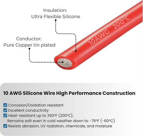 10AWG XT60I إلى O Ring Terminal Cable 3ft ، XT60I Connector Calbate Cable Cable Cable Cable Cable for inverter power power battery RC in Kuwait