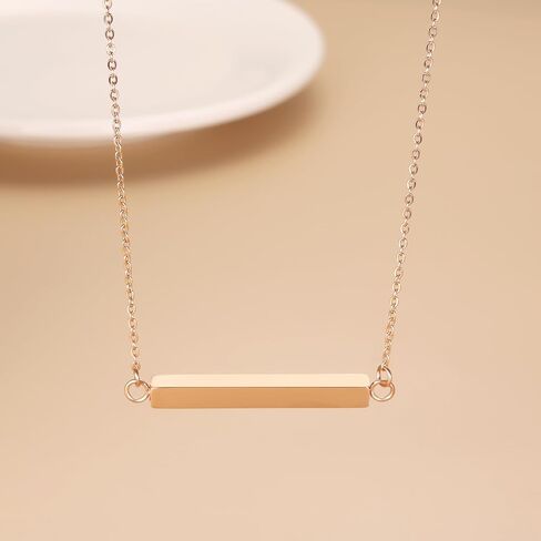 Horizontal Bar Urn Necklace For Ashes For Women Girls Stainless Steel Cremation Pendant Can Put Name/Date/Words Memorial Jewelry Keepsake Gifts in Kuwait