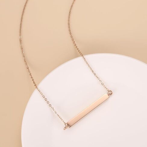 Horizontal Bar Urn Necklace For Ashes For Women Girls Stainless Steel Cremation Pendant Can Put Name/Date/Words Memorial Jewelry Keepsake Gifts in Kuwait