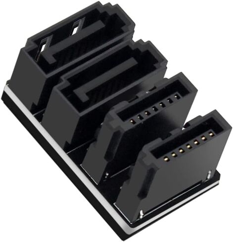 NFHK Single Sata 7pin أنثى إلى 7pin ذكور 360 درجة محول الزاوية لسطح المكتب SSD HDD Mainboard اللوحة الأم in Kuwait