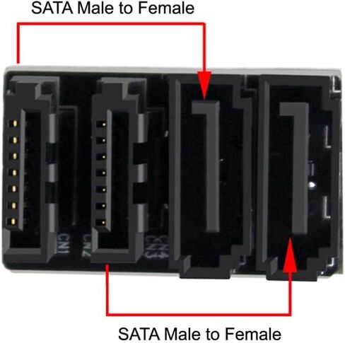 NFHK Single Sata 7pin أنثى إلى 7pin ذكور 360 درجة محول الزاوية لسطح المكتب SSD HDD Mainboard اللوحة الأم in Kuwait