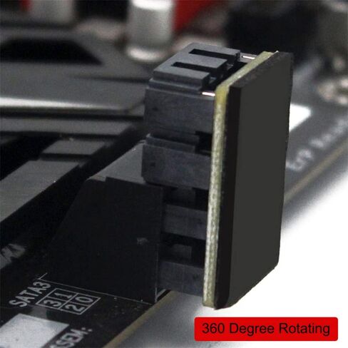 NFHK Single Sata 7pin أنثى إلى 7pin ذكور 360 درجة محول الزاوية لسطح المكتب SSD HDD Mainboard اللوحة الأم in Kuwait