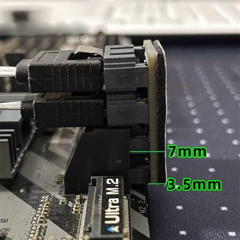 NFHK Single Sata 7pin أنثى إلى 7pin ذكور 360 درجة محول الزاوية لسطح المكتب SSD HDD Mainboard اللوحة الأم in Kuwait