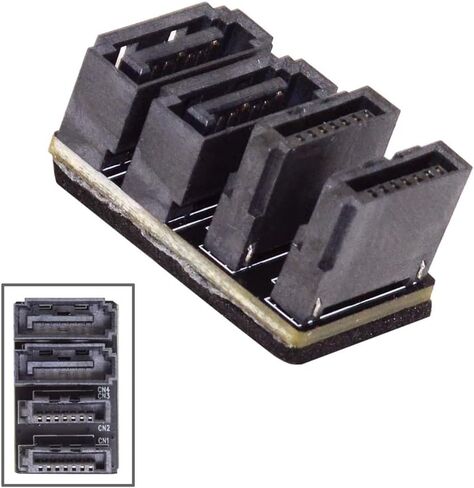 NFHK Single Sata 7pin أنثى إلى 7pin ذكور 360 درجة محول الزاوية لسطح المكتب SSD HDD Mainboard اللوحة الأم in Kuwait