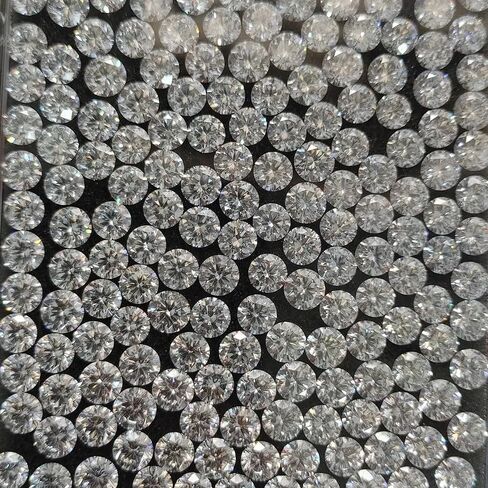 Lab Grown Diamond 1X1 MM Round Shape Stone 220 Pcs Excellent D Color VVS1 Clarity GIE Certified Diamonds Perfect for Luxury Fine Jewelry Creation Earrings, Neckalace in Saudi Arabia