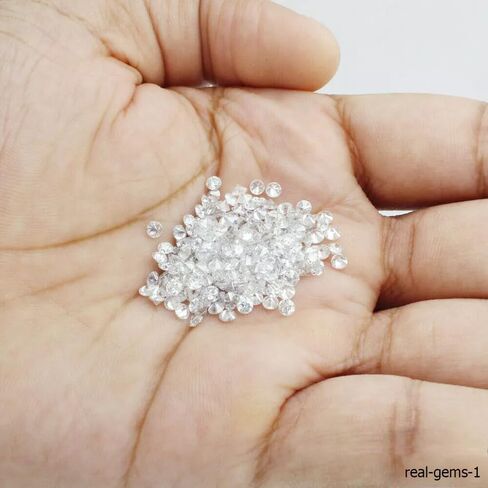 Lab Grown Diamond 1X1 MM Round Shape Stone 220 Pcs Excellent D Color VVS1 Clarity GIE Certified Diamonds Perfect for Luxury Fine Jewelry Creation Earrings, Neckalace in Saudi Arabia