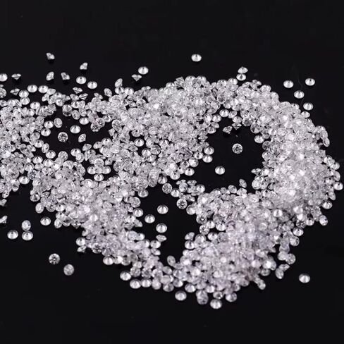 Lab Grown Diamond 1X1 MM Round Shape Stone 220 Pcs Excellent D Color VVS1 Clarity GIE Certified Diamonds Perfect for Luxury Fine Jewelry Creation Earrings, Neckalace in Saudi Arabia