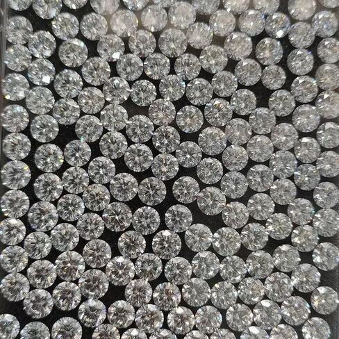 Lab Grown Diamond 1X1 MM Round Shape Stone 220 Pcs Excellent D Color VVS1 Clarity GIE Certified Diamonds Perfect for Luxury Fine Jewelry Creation Earrings, Neckalace in Saudi Arabia