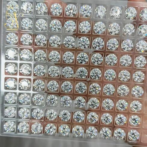 Lab Grown Diamond 1X1 MM Round Shape Stone 220 Pcs Excellent D Color VVS1 Clarity GIE Certified Diamonds Perfect for Luxury Fine Jewelry Creation Earrings, Neckalace in Saudi Arabia