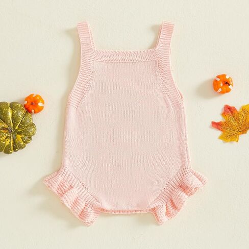 طفلة طفلة الصيف ملابس حديثي الولادة بلا أكمام متماسكة سترة رومبير الأزهار/الفراولة in Kuwait