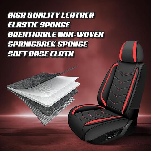 Car Seat Covers for GMC Sierra 1500 2000-2025, Premium Nappa Leather Car Seat Cover, Stylish Sport Seat Covers， Automobile Seat Cover Sets.(Luxury 5 Seats/Black Blue) in Saudi Arabia