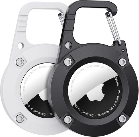 for AirTag Holder 2 Pack,Ultra-Durable Apple AirTag Keychain Case with Carabiner,Waterproof AirTag Holder for Luggage,Keys,Backpack,Car,Bags,Kids in Kuwait