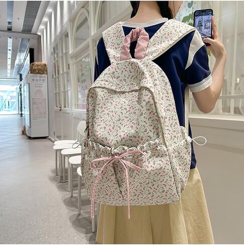 حقيبة BAW ROOMETET TEALTELT للنساء كاوايي طباعة الكلية preppy book bag العصرية coquett in Saudi Arabia
