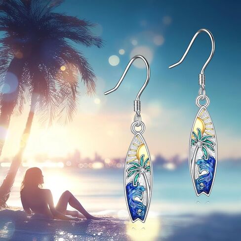 Ocean Earrings Sterling Silver Sea Animal Dangle Drop Earrings Ocean Jewelry Birthday Gifts for Women in Saudi Arabia