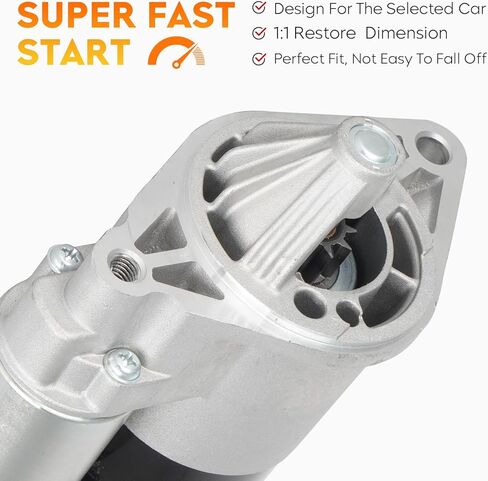 Starter for Jeep Cherokee 4.0L 1987-1998, Comanche 4.0L 1987-1992, Grand Cherokee 4.0L 1993-1998, Grand Wagoneer 5.9L 88-91, J10 & J20 88, Wagoneer 4.0L 87-90, Wrangler 4.2L 88-98, 410-48015 323-1047 in Saudi Arabia