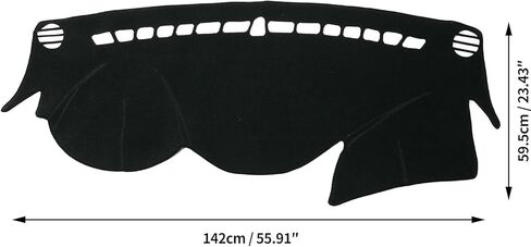 1999-2006 شيفروليه سيلفرادو/تاهو/ضواحي GMC Sierra Device Mat ، لغطاء لوحة الأدوات المغطاة بانزلاق مضاد للانزلاق مع وسادة ضوء الأشعة فوق البنفسجية (أسود) (أسود) in Kuwait
