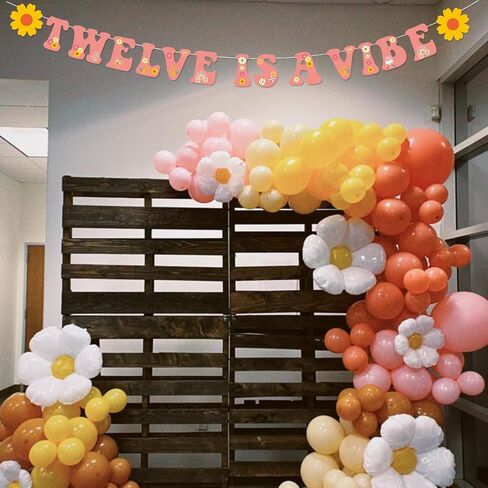 Groovy 5th Birthday Party Decorations Five Is A Vibe Banner Daisy Rainbow Balloons for Boho Hippie Daisy Birthday Party 60s 70s Party 5th Birthday Supplies in Saudi Arabia