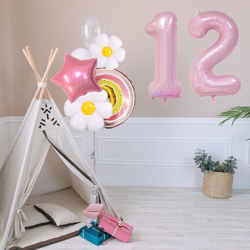 Groovy 5th Birthday Party Decorations Five Is A Vibe Banner Daisy Rainbow Balloons for Boho Hippie Daisy Birthday Party 60s 70s Party 5th Birthday Supplies in Saudi Arabia