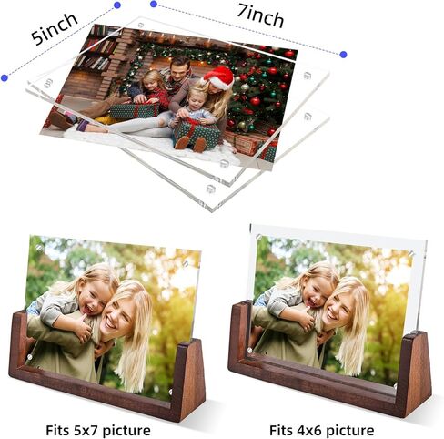 5x7 Picture Frame with Clor-changing Light, Gift Packaging, Photo Gifts for Mom Wife or Female Friends, Clear Acrylic Frames Fits Photos of 4 x 6 or 5 x 7 In (Vertical) in Kuwait