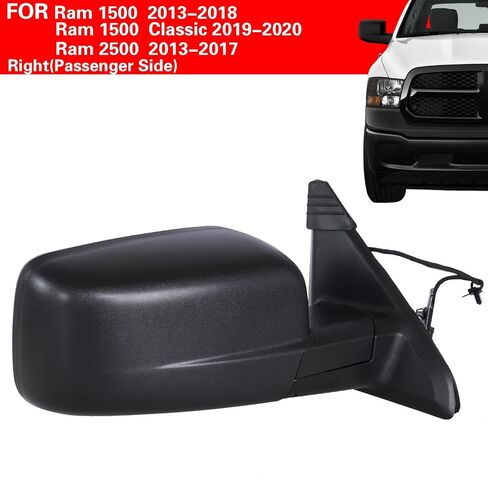 Marretoo for Dodge Ram Side Mirror replacement Left Driver for 2014-2018,Ram 1500, 2019-20221500 Classic, 2013-2018 RAM 2500 Accessories With Power Glass Heated Sensors Black6 8462819AA(6Pins) in Saudi Arabia