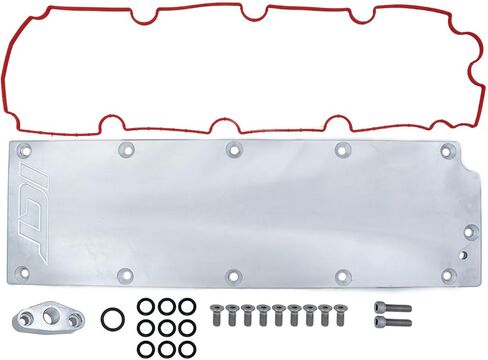 ICT Billet LS Gen 4 O-ringed Valley Pan Cover Plate w/Oil Sensor Port, Natural in Saudi Arabia