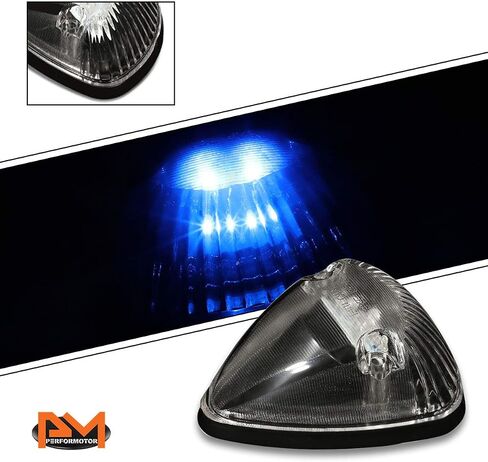 PM PERFORMOTOR 5Pcs Amber LED Cab Top Roof Running Lights Marker Lights Compatible with 94-98 Dodge Ram Truck,Chrome Housing/Clear Lens in Saudi Arabia