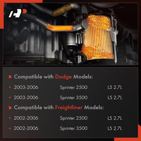 A-Premium Filter Filter Cape Capebly متوافق مع Dodge Sprinter 2500 3500 2003-2006 & Freightliner Sprinter 2500 3500 2002-2006 ، 2.7L in Saudi Arabia