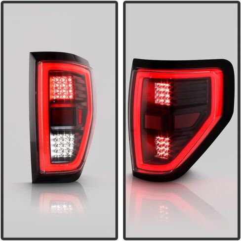 ACANII - For 2009-2014 Ford F150 Pickup Truck Black Full LED w/Light Tube Tail Lights Brake Lamps Pair Set Left+Right in Saudi Arabia