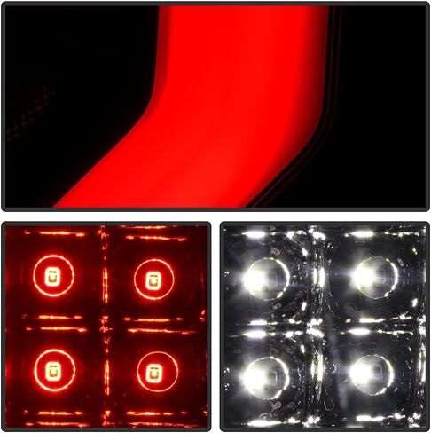 ACANII - For 2009-2014 Ford F150 Pickup Truck Black Full LED w/Light Tube Tail Lights Brake Lamps Pair Set Left+Right in Saudi Arabia