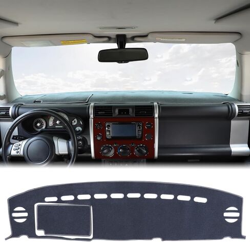 تغطية لوحة معلومات Aunginsy Carboard Cover متوافقة مع Toyota FJ Cruiser 2007-2021 SUV Dashboard Dash Cover Nonslip Gray Mat Pad Sun Pad Dash Sunshade Glare UV Rays Protector Car Interior Care in Kuwait