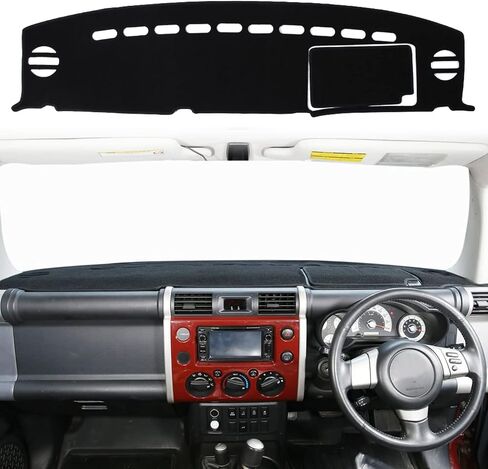 تغطية لوحة معلومات Aunginsy Carboard Cover متوافقة مع Toyota FJ Cruiser 2007-2021 SUV Dashboard Dash Cover Nonslip Gray Mat Pad Sun Pad Dash Sunshade Glare UV Rays Protector Car Interior Care in Kuwait
