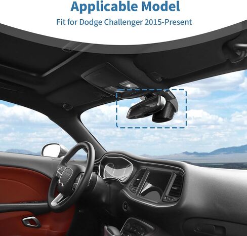 لغطاء لوحة Callenger Rearview Mirror Trim Cover for Dodge Challenger 2015-2023 Red Carbon Fiber INTORIORY 4PCS in Saudi Arabia