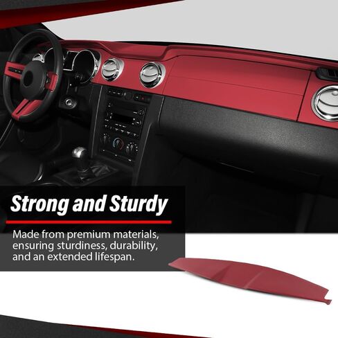 CrossDesign Red Dash Cover Dashboard متوافقة مع Ford Mustang Base Model 2005-2009 in Saudi Arabia