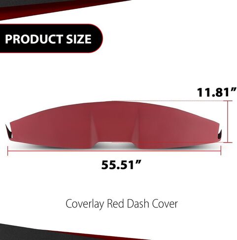 CrossDesign Red Dash Cover Dashboard متوافقة مع Ford Mustang Base Model 2005-2009 in Saudi Arabia