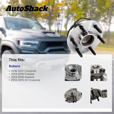 Autoshack Front Wheel Hub Presenting for 2014-2015 Subaru XV Crosstrek 2014 2015 2015 2017 2018 Forester 2014-2019 Impreza 2016-2021 Crosstrek 2.0L 2.5L AWD 5 Lug HB613415 in Saudi Arabia