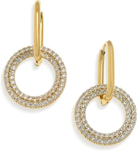Sonateomber chunky gold dangle drop arocrings for women ، strendy star star circle circle rhinestone huggie ining prom jewelry gift in Saudi Arabia