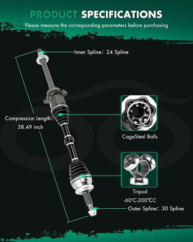 SCITOO Front Right Passenger Side CV Axle Shaft Assembly Fit for Lexus ES300h,for Toyota for RAV4 2.5L in Saudi Arabia